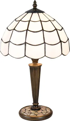 Immagine prodotto di Lampada da tavolo Tiffany Clayre & Eef Ø 25x43 cm Vetro bianco marrone
