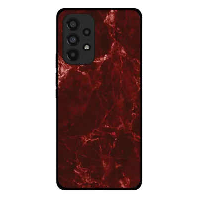 Productafbeelding van Smartphonica telefoonhoesje voor Samsung Galaxy A53 5G met marmerprint - TPU achterkant, marmerdesign - Rood