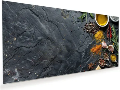 Produktbild von Glasbild 120x60cm in XXL für Wohnzimmer, Schlafzimmer Motiv Küche Zutaten