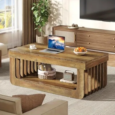 Produktbild von Breiter Couchtisch - Beistelltisch - Wohnzimmertisch - Couchtisch - Tisch für das Wohnzimmer