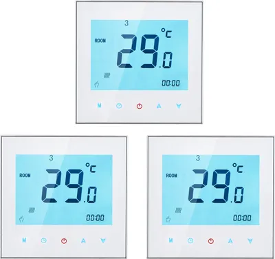 3X Anself 5A Raumthermostat thermostat Wasser Heizung Thermostat Fußbodenheizung Programmierbares wöchentliche LCD-Display Touchscreen Raumtemperaturregler