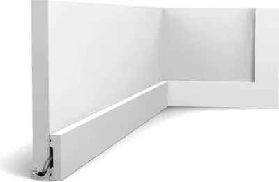 Produktbild von Orac Decor SX162-RAL9003 Sockelleiste Fußleiste Türumrandung Stuckleiste 2 m