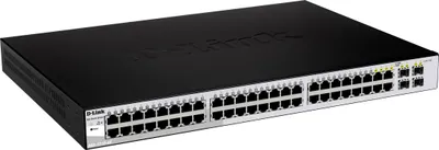 Obrázok produktu pre D-Link DGS-1210-48, Riadený, L2, Gigabit Ethernet (10/100/1000), Plne duplexný režim, Inštalácia do Racku, 1U