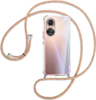 Produktbild von Handykette Backcover-Schutzhülle mit Band (Metall silberfarben) für Honor 50 (NTH-AN00) - Rainbow