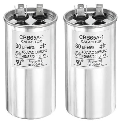 CBB65 Kondensator 30 µF 450 V 2 Stück rund für Motor