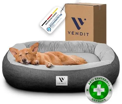 Produktbild von Orthopädisches Hundebett L für mittelgroße Hunde, Memoryschaum, wasserdicht, rutschfest & langlebig