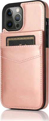 Image de Étui pour téléphone portable Solid Color Plug-in Card Housse de protection pour Iphone12 or rose_iphone 12promax 6.7