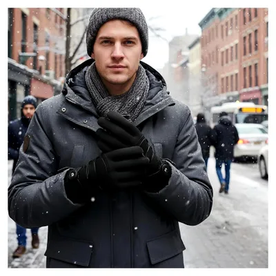 Produktbild von Wintermotorradhandschuhe | Warme, winddichte Fäustlinge, wasserdicht, für kaltes Wetter, geeignet für Skifahren, Motorradfahren, Radfahren, Wandern und Snowboarden