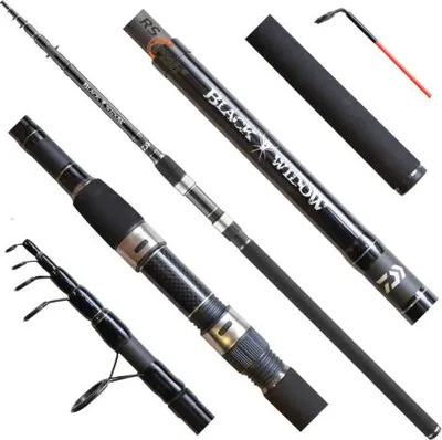 A collage of different parts of a fishing rod.