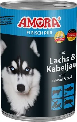 Immagine prodotto di AMORA Dog Fleisch Pur Lachs & Kabeljau 400g