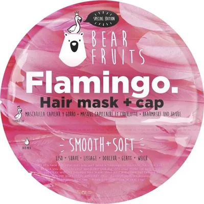 Produktbild von Bear Fruits Haarmaske - Flamingo - Hair mask + cap 10er-Pack