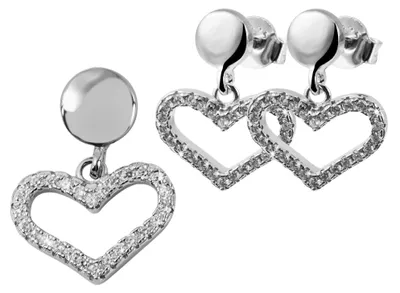 Produktbild von Akzent Damen Schmuckset Samia "Samia" aus 925 Sterlingsilber, rhodiniert, Schmuckset Herz