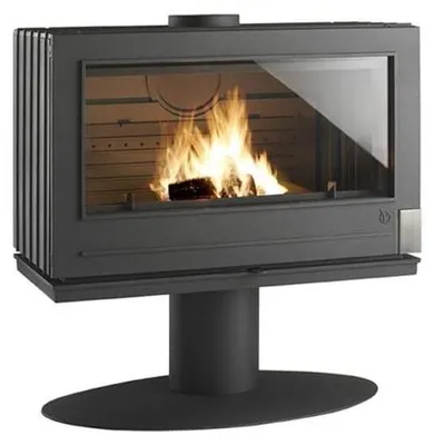 Image de Poêle à bois ELTON 12 kW - Rdt: 75% - Bâches 80 cm - 100% fonte - Anthracite