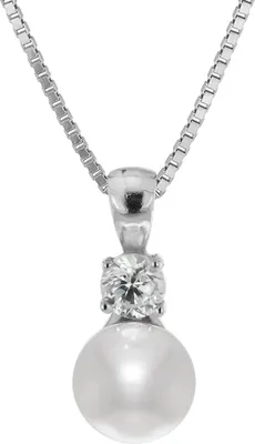 trendor 35906 Damen-Halskette mit Perl-Anhänger 925 Sterlingsilber 1