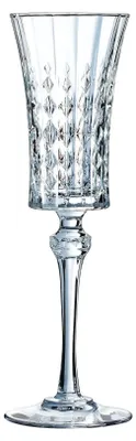 Image de 6 flûtes à champagne 15cl Lady Diamond - Cristal d'Arques - Verre ultra transparent au design vintage