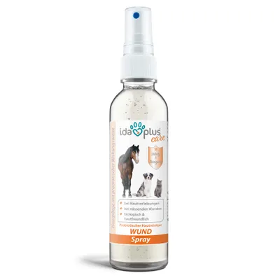 Produktbild von Ida Plus – Wund Spray für Hunde, Katzen, Pferde & mehr 200 ml - Schutzschild bei Hautverletzungen – Unterstützung der Regeneration –probiotisch, pH-neutral und besonders hautfreundlich