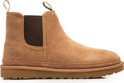 A single brown UGG boot is shown against a white background.