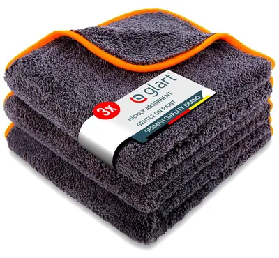 Obrázek produktu pro Glart, 3 kusy, univerzální utěrky z mikrovlákna, 600 GSM, rozměr 40x40 cm, vhodné pro různé účely