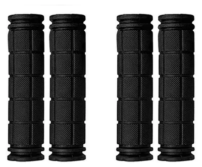 Immagine prodotto di Manopole per bicicletta antiscivolo, in gomma, 2 pezzi, colore nero, diametro 115 mm, diametro interno 22 mm