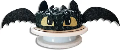 Productafbeelding van Taartdecoratie draak cake topper verjaardag - Set van 2 - Taartdecoratie verjaardag draak taarttoppers zwarte