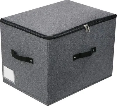 Zdjęcie produktu dla Czarne pudełko do przechowywania 43 x 30 x 30 cm – organizer z tkaniny