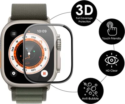 Produktbild von 3D Displayschutz für Apple Watch Ultra 1 / 2 49 mm Panzerglas Display Full Screen - Moe-Pley™