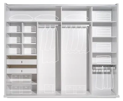 Produktbild von Schrank Designer Kleiderschrank mit Spiegel Schlafzimmer Luxus Möbel Holz