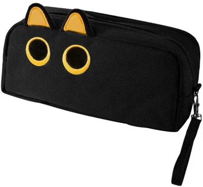 Image de Petite trousse à crayons noire pour les filles et les adolescentes, idéale pour tous les âges