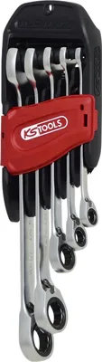 Image de KS TOOLS GEARplus Jeu de clés mixtes à cliquet RINGSTOP coudées 5 pces - 503.4955