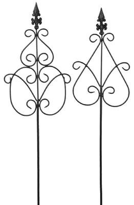 Image de Deux fiches de jardin de style vintage, 70 cm, en métal