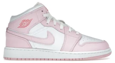 Image de Jordan 1 Mid Pink Foam Fire Red (taille enfant/adolescent) - Pointure EU 40