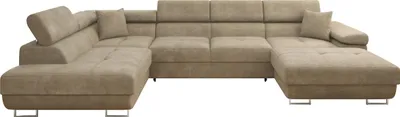 Produktbild von MIRJAN24 Wohnlandschaft Torezio Bis, Stilvoll Eckcouch mit Bettkasten und Schlaffunktion, Einstellbare Kopfstützen, 346x203x70-90 cm (Farbe: Lumo 30, Seite: Links)