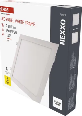 LED podhledové svítidlo NEXXO bílé, 30 x 30 cm, 25 W, neutrální bílá