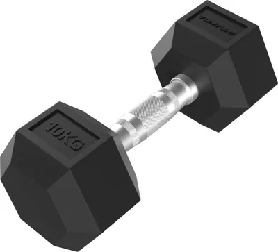 Immagine prodotto di Tunturi Platinum Hexa Manubrio - Gomma - 1x 10kg - Nero