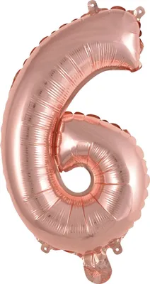 Image de amscan® 9909694 Folienballon Mini Zahl 6 - 35 cm, rose