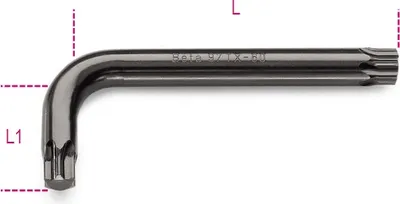 Produktbild von Beta Stiftschlüssel, gebogen, für Torx®-Schrauben 97TX, Beta Variante:97TX/45