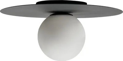 Produktbild von BELIANI Deckenlampe Schwarz Aluminium Metall Glas Matt Kugelform Rund Modernes Design Deckenleuchte Badezimmer Wohnzimmer Flur