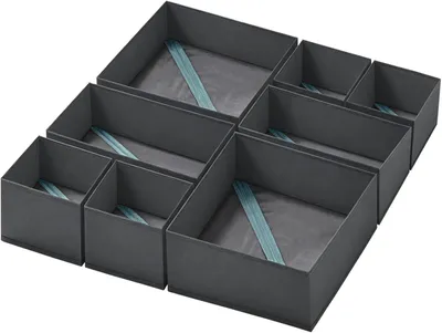 Image de Organisateurs de tiroirs, 8 pièces, pliables, pour sous-vêtements, boîtes de rangement, pour armoire