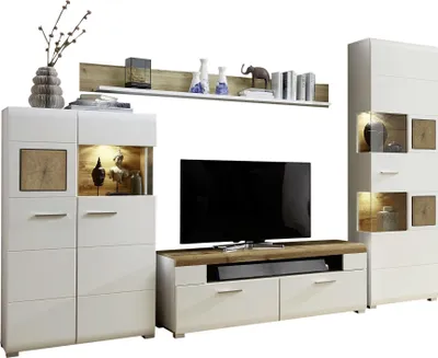 Produktbild von Wohnwand Schrankwand Mediawand Anbauwand TV-Wand Wohnzimmerwand "Kathlin II"