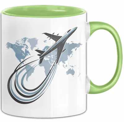 Produktbild von Pilot Tasse Geschenkidee Flugliebhaber Lustiger Spruch Geschenkidee Lustig (Grün)