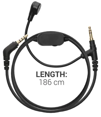 Produktbild von kwmobile Kopfhörerkabel für Sony WH-1000XM5 / WH-1000XM4 / MDR-100ABN / V-MODA - Ersatz Kabel 200 cm Mikrofon Lautstärkeregler - 3.5mm Klinke