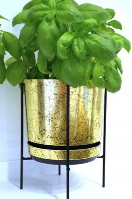 Produktbild von Kerd DEKOR Blumentopf-Set Altgold Optik Metallständer