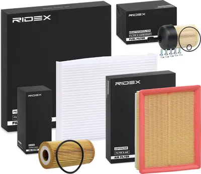 Produktbild von RIDEX Filterset Inspektionspaket Filtersatz für RENAULT Trafic III Kastenwagen (FG) Trafic III Bus (JG) für OPEL Vivaro B Combi (X82) für FIAT