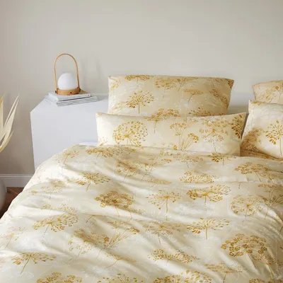 Produktbild von elegante Mako-Jersey-Bettwäsche-Garnitur Meadow Farbe Sonne Größe 155x220+40x80