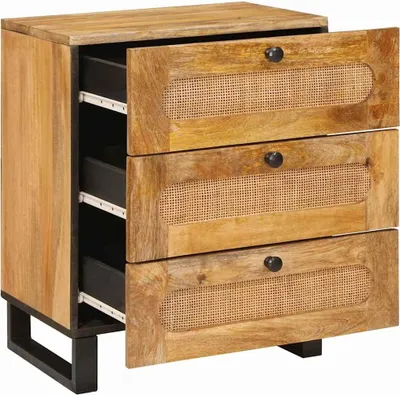 Zdjęcie produktu dla vidaXL Szafka nocna Naturalna 50 x 33 x 62 cm Lite drewno mango