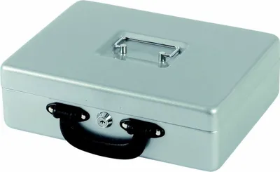 Produktbild von Geldkassette 30x24,5x9,3cm mit Zähleinsatz silber Packung mit 8 Stück
