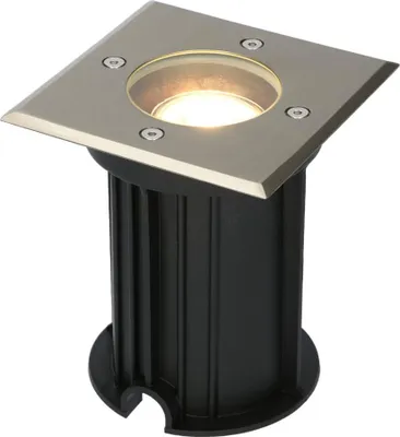 Image de HOFTRONIC - Spot au sol LED carré 4W 345lm 2700K IP67 Inox Dimmable GU10