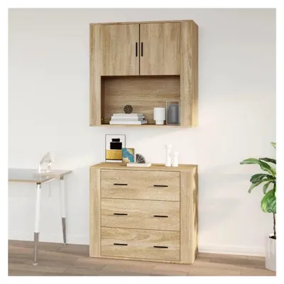 Produktbild von Schränke & Aufbewahrung - Hängeschrank Sonoma Eiche 80x33x80 cm aus Holzwerkstoff
