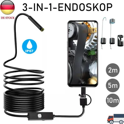 Produktbild von USB LED Endoskop 2-10M Wasserdichte Endoskop Inspektion Kamera Für Android PC