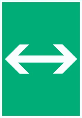 Produktbild von Richtungspfeil rechts links Schild hochkant weiss grün Pfeil A4 (210x297mm)
